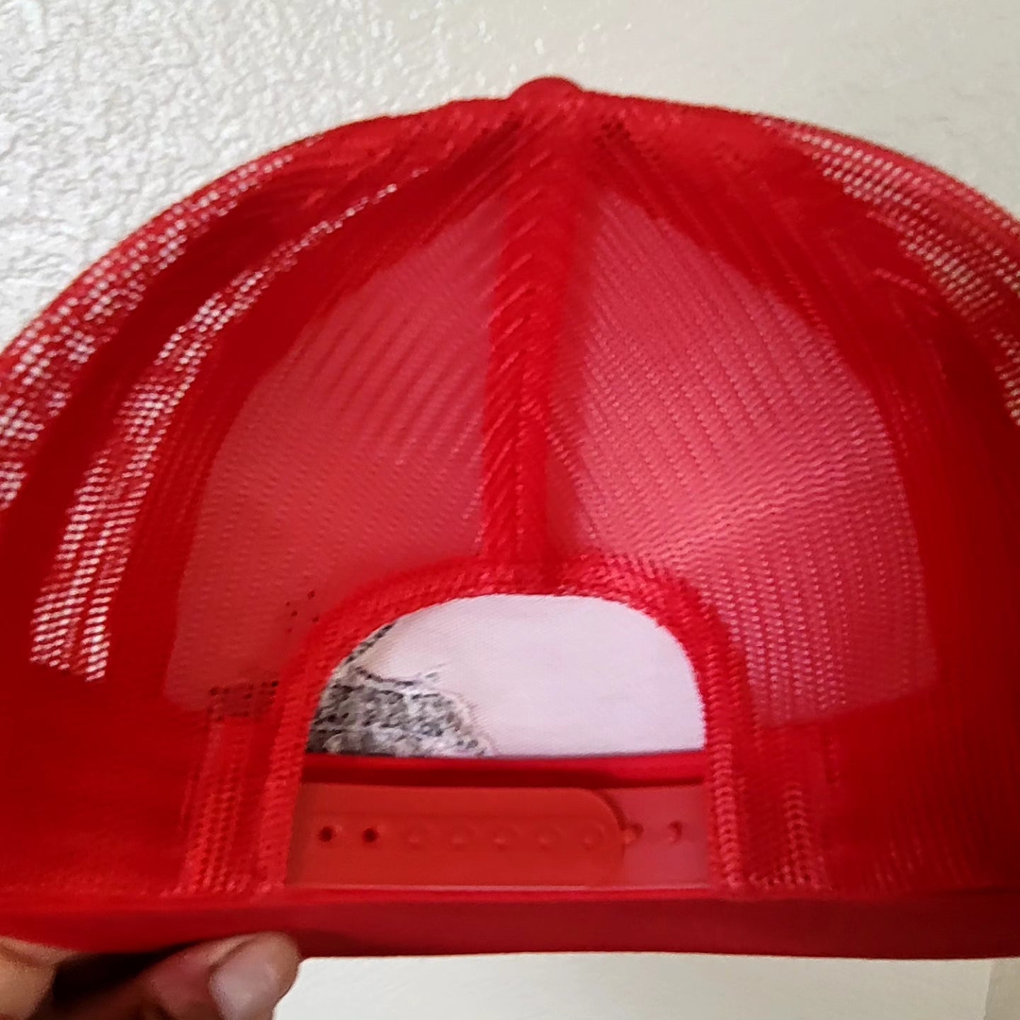Red Snapback with embroidered logo